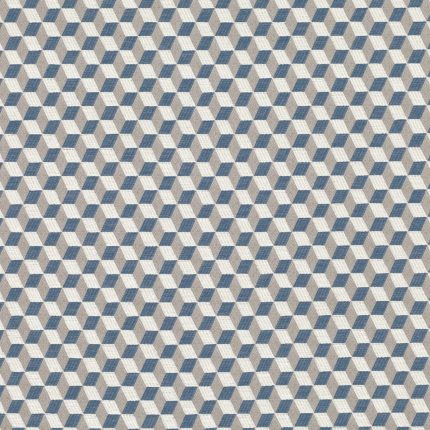 Tessuto Danby di Romo, collezione Orton, colorazione Buxton Blue 7857/04