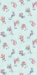 Carta da parati Aquaria di Osborne & Little, collezione Belvedere, colorazione Mediterranean / Magenta (W8123-03): campione