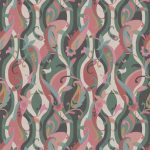 Carta da parati Castillo di Osborne & Little, collezione Belvedere, colorazione Celadon / Rose (W8127-01): campione