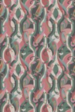 Carta da parati Castillo di Osborne & Little, collezione Belvedere, colorazione Celadon / Rose (W8127-01): campione