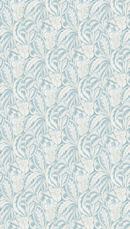 Carta da parati Dufy Leaf di Osborne & Little, collezione Belvedere, colorazione Sky (W8126-03): campione