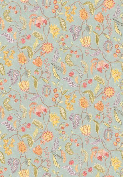 Carta da parati Masino di Osborne & Little, collezione Belvedere, colorazione Aqua (W8120-01): campione