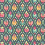Carta da parati Mysore di Osborne & Little, collezione Belvedere, colorazione Midnight/Magenta (W8121-01): campione