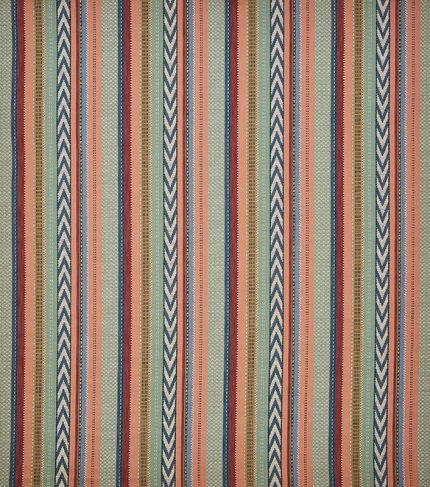 Tessuto Livenza di Osborne & Little, collezione Brenta, colorazione Blush / Denim (F8111-01): campione