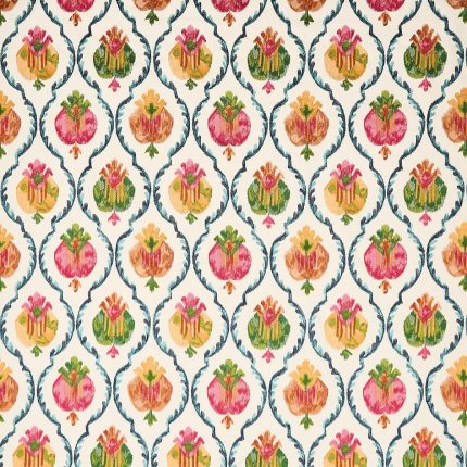 Tessuto Mysore di Osborne & Little, collezione Belvedere, colorazione Ivory / Multi (F8080-01): campione