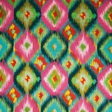 Tessuto Xanadu di Osborne & Little, collezione Belvedere, colorazione Teal / Pink (F8082-01): campione